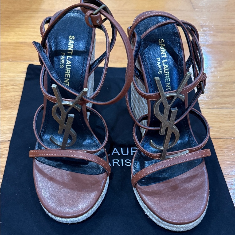 Yves Saint Laurent Brown Wedge
